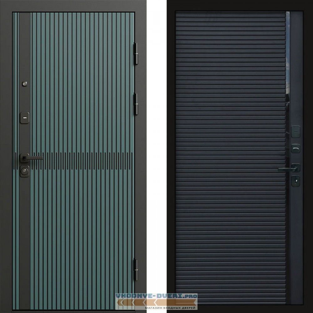 Входная дверь ГРАУНД Velutto Verde Бетон Porte black